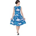 Seamless Pattern With Colorful Bush Roses V-Neck Midi Sleeveless Dress  View2
