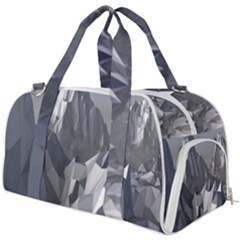 Gray Mountain Illustration Grey Mountain Digital Burner Gym Duffel Bag by Cendanart