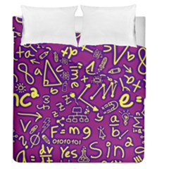 Background Doodles Math Duvet Cover Double Side (queen Size) by Bedest