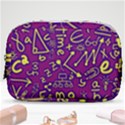 Background Doodles Math Make Up Pouch (Small) View1