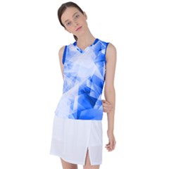 Frozen Blue Iridescent Pattern Sleeveless Sports Top by CoolDesigns