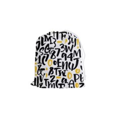 Letters Pattern Drawstring Pouch (small) by Bedest