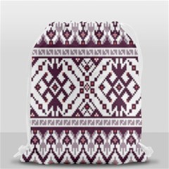 Illustration Ukrainian Folk Seamless Pattern Ornament Drawstring Bag (small) by Bedest