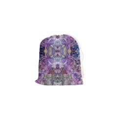 Abstract Pebbles Iv Drawstring Pouch (xs) by kaleidomarblingart