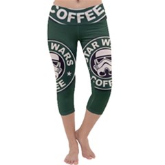 Stormtrooper Coffee Capri Yoga Leggings by Cendanart