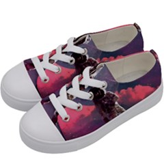 Aesthetic Astronautics Atmosphere Blue Clouds Cosmos Fantasy Galaxy Kids  Low Top Canvas Sneakers by Cendanart