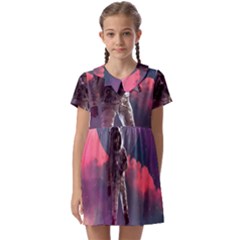Aesthetic Astronautics Atmosphere Blue Clouds Cosmos Fantasy Galaxy Kids  Asymmetric Collar Dress by Cendanart