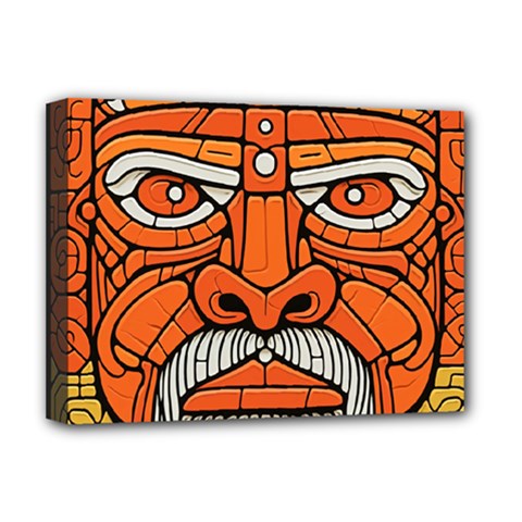 Face Skull Head Art Deluxe Canvas 16  X 12  (stretched)  by Ndabl3x