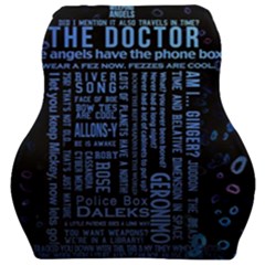 Doctor Who Tardis Car Seat Velour Cushion  by Cendanart