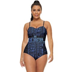 Doctor Who Tardis Retro Full Coverage Swimsuit by Cendanart