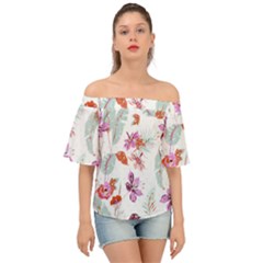 Flawer Off Shoulder Short Sleeve Top by saad11
