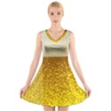 Light Beer Texture Foam Drink In A Glass V-Neck Sleeveless Dress View1