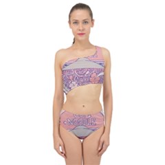 Ramen Kawaii Aesthetic Pink Spliced Up Two Piece Swimsuit by Cemarart