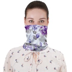 Flower-floral-design-paper-pattern-purple-watercolor-flowers-vector-material-90d2d381fc90ea7e9bf8355 Face Covering Bandana (adult) by saad11