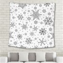 Snowflake-icon-vector-christmas-seamless-background-531ed32d02319f9f1bce1dc6587194eb Square Tapestry (Large) View2