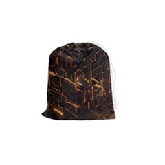 Cube Forma Glow 3d Volume Drawstring Pouch (small) by Bedest