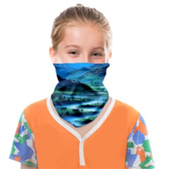 Bright Full Moon Painting Landscapes Scenery Nature Face Covering Bandana (kids) by Ndabl3x