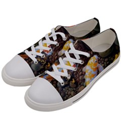 Koi Fish Clown Pool Stone Men s Low Top Canvas Sneakers by Cemarart