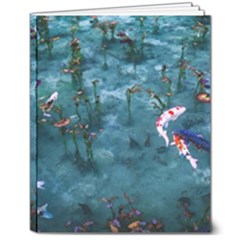 Fish Koi Carp 8  X 10  Softcover Notebook by Cemarart