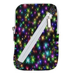 Star Colorful Christmas Abstract Belt Pouch Bag (small) by Cemarart