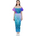 Rainbow Color Colorful Pattern Bardot Ruffle jumpsuit View1