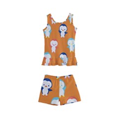 Cute Penguin Funny Pattern Kids  Boyleg Swimsuit by Grandong