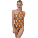 Cute Penguin Funny Pattern To One Side Swimsuit View1