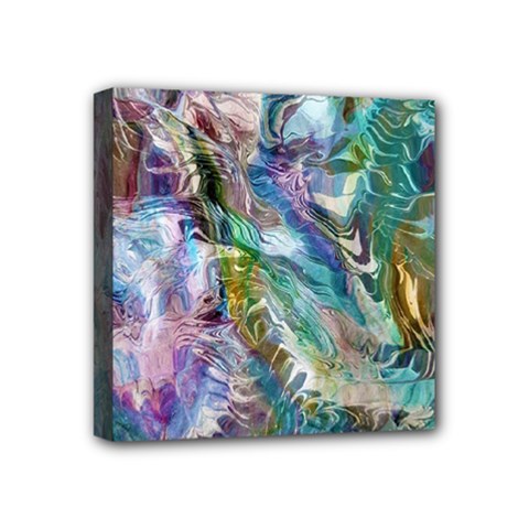 Flowing Patterns Mini Canvas 4  X 4  (stretched) by kaleidomarblingart