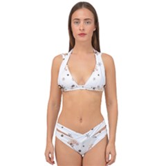 Golden-snowflake Double Strap Halter Bikini Set by saad11