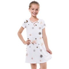 Golden-snowflake Kids  Cross Web Dress by saad11