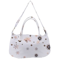 Golden-snowflake Removable Strap Handbag by saad11