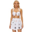 Golden-snowflake Vintage Style Bikini Top and Skirt Set  View1