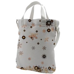 Golden-snowflake Canvas Messenger Bag by saad11