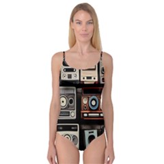 Retro Cameras Old Vintage Antique Camisole Leotard  by Grandong