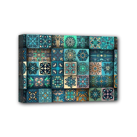 Texture Pattern Abstract Colorful Digital Art Mini Canvas 6  X 4  (stretched) by Ndabl3x