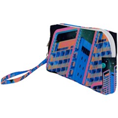 Fantasy City Architecture Building Cityscape Wristlet Pouch Bag (small) by Cemarart