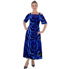 Roses Flowers Plant Romance Shoulder Straps Boho Maxi Dress  by Proyonanggan