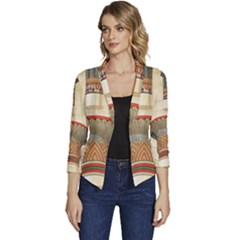 Egyptian Architecture Column Women s Casual 3/4 Sleeve Spring Jacket by Proyonanggan