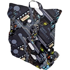 Motherboard Board Circuit Electronic Technology Buckle Up Backpack by Cemarart
