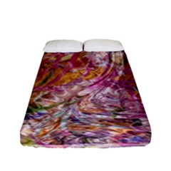 Abstract Pink Blend Fitted Sheet (full/ Double Size) by kaleidomarblingart