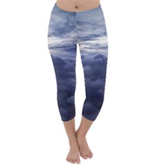 Majestic Clouds Landscape Capri Winter Leggings  by dflcprintsclothing