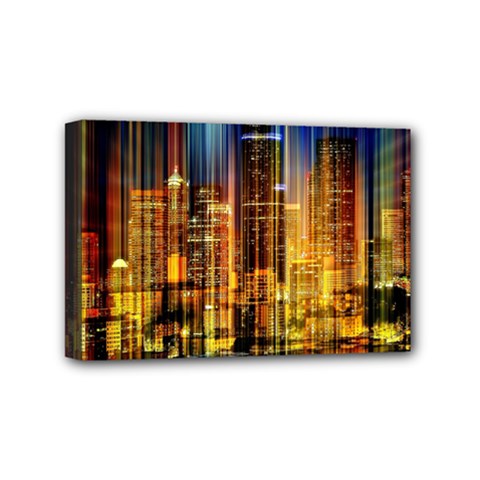 Skyline Light Rays Gloss Upgrade Mini Canvas 6  X 4  (stretched) by Cemarart