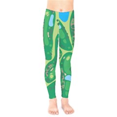 Golf Course Par Golf Course Green Kids  Classic Winter Leggings by Cemarart