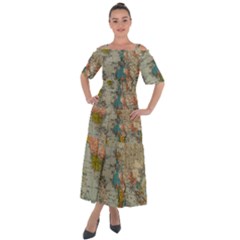 Iceland Aurora Borealis Shoulder Straps Boho Maxi Dress  by Proyonanggan