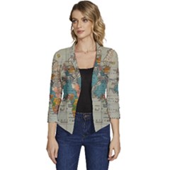 Iceland Aurora Borealis Women s Casual 3/4 Sleeve Spring Jacket by Proyonanggan