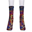 Hexagon Honeycomb Pattern Design Crew Socks View1