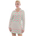 Mosaic Hexagon Honeycomb Women s Long Sleeve Casual Dress View1