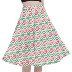 Mosaic Hexagon Honeycomb A-line Full Circle Midi Skirt With Pocket by Ndabl3x