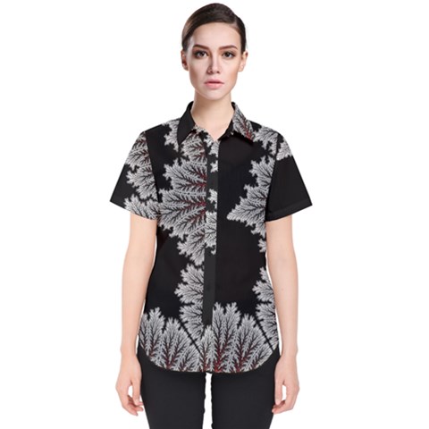 Aesthetic Outer Space Cartoon Art Women s Short Sleeve Shirt by Bedest