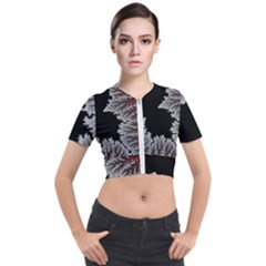 Astrology Surreal Surrealism Trippy Visual Art Short Sleeve Cropped Jacket by Bedest